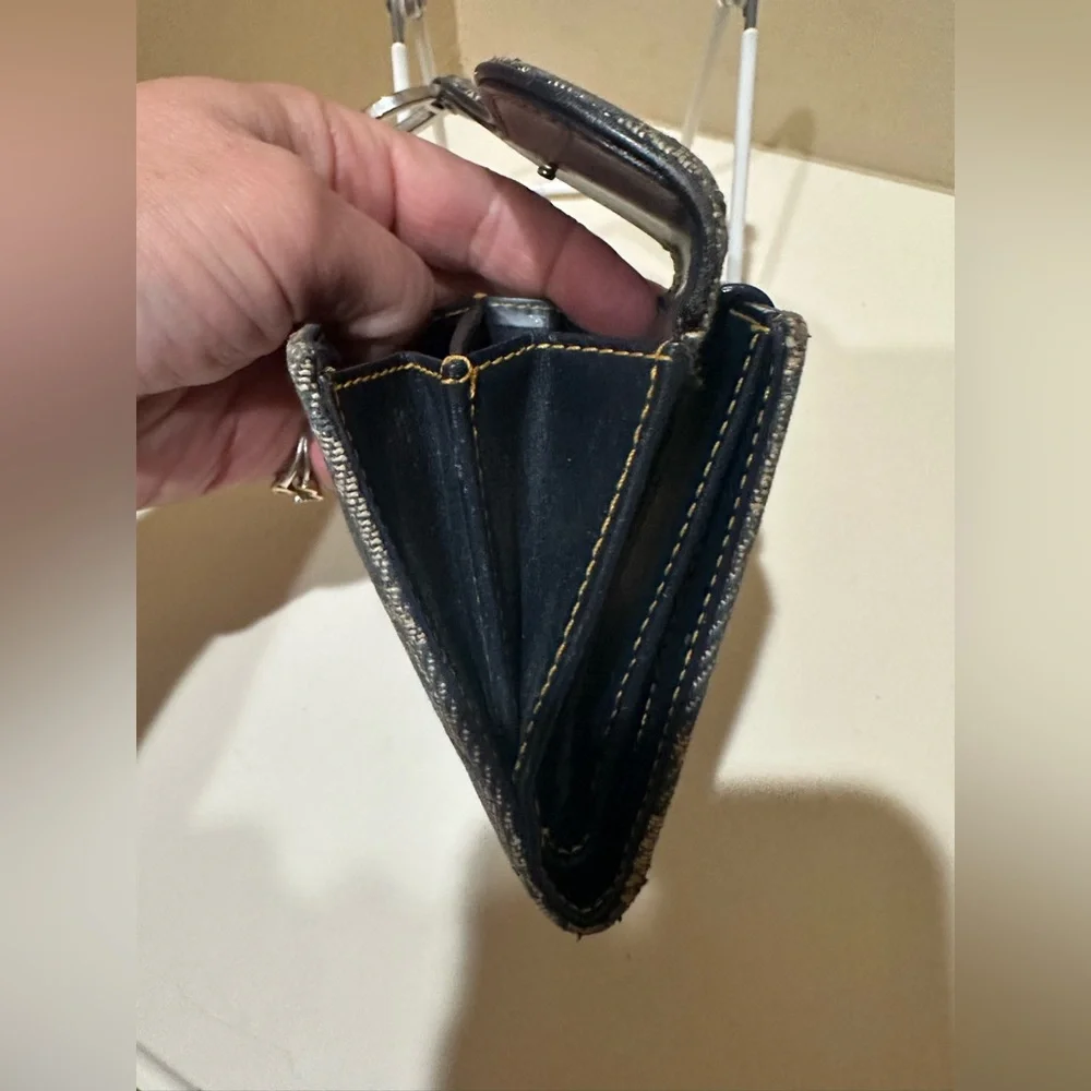 Christian Dior Navy Trotter Saddle Bifold Wallet